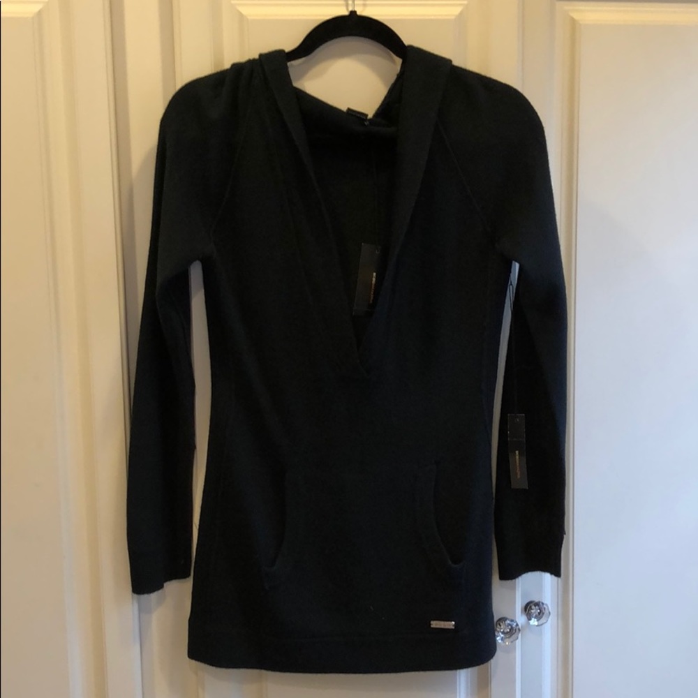 Long black sweater from BCBG Maxazaria